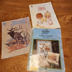 Vintage Set of Cross Stitch Books, Set of 3